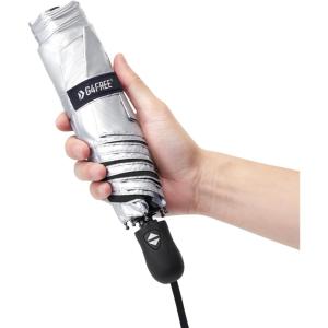 imageG4Free Travel Umbrella Ultralight UPF 50 UV Protection Compact Umbrella Super Slim Small Mini Automatic Open and CloseUV SilverBlack