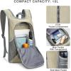 imageG4Free 10L Hiking Backpack Small Travel Hiking Daypack Lightweight Packable Backpack Casual Foldable Shoulder BagBeige