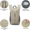 imageG4Free 10L Hiking Backpack Small Travel Hiking Daypack Lightweight Packable Backpack Casual Foldable Shoulder BagBeige