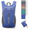 imageG4Free 10L Hiking Backpack Small Travel Hiking Daypack Lightweight Packable Backpack Casual Foldable Shoulder BagBlue