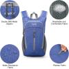 imageG4Free 10L Hiking Backpack Small Travel Hiking Daypack Lightweight Packable Backpack Casual Foldable Shoulder BagBlue