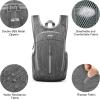 imageG4Free 10L Hiking Backpack Small Travel Hiking Daypack Lightweight Packable Backpack Casual Foldable Shoulder BagDark Grey