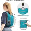imageG4Free 10L Hiking Backpack Small Travel Hiking Daypack Lightweight Packable Backpack Casual Foldable Shoulder BagPeacock Blue