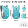 imageG4Free 10L15L Hiking Backpack Lightweight Packable Hiking Daypack Small Travel Outdoor Foldable Shoulder BagAqua