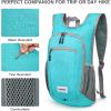 imageG4Free 10L15L Hiking Backpack Lightweight Packable Hiking Daypack Small Travel Outdoor Foldable Shoulder BagAqua