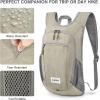 imageG4Free 10L15L Hiking Backpack Lightweight Packable Hiking Daypack Small Travel Outdoor Foldable Shoulder BagBeige