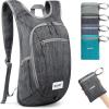 imageG4Free 10L15L Hiking Backpack Lightweight Packable Hiking Daypack Small Travel Outdoor Foldable Shoulder BagBlack