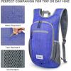 imageG4Free 10L15L Hiking Backpack Lightweight Packable Hiking Daypack Small Travel Outdoor Foldable Shoulder BagBlue