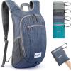 imageG4Free 10L15L Hiking Backpack Lightweight Packable Hiking Daypack Small Travel Outdoor Foldable Shoulder BagDark Blue