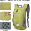 imageG4Free 10L15L Hiking Backpack Lightweight Packable Hiking Daypack Small Travel Outdoor Foldable Shoulder BagLight Green