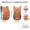 imageG4Free 10L15L Hiking Backpack Lightweight Packable Hiking Daypack Small Travel Outdoor Foldable Shoulder BagOrange