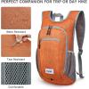 imageG4Free 10L15L Hiking Backpack Lightweight Packable Hiking Daypack Small Travel Outdoor Foldable Shoulder BagOrange