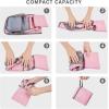 imageG4Free 10L15L Hiking Backpack Lightweight Packable Hiking Daypack Small Travel Outdoor Foldable Shoulder BagPink Checkered
