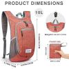 imageG4Free 10L15L Hiking Backpack Lightweight Packable Hiking Daypack Small Travel Outdoor Foldable Shoulder BagRed