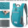 imageG4Free 10L15L Hiking Backpack Lightweight Packable Hiking Daypack Small Travel Outdoor Foldable Shoulder BagTeal Blue