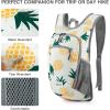 imageG4Free 10L15L Hiking Backpack Lightweight Packable Hiking Daypack Small Travel Outdoor Foldable Shoulder BagYellow Pineapple