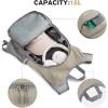 imageG4Free 15L Hiking Daypack Lightweight Travel Backpack Packable Outdoor Casual Foldable Shoulder Bag BlackBeige