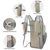 imageG4Free 15L Hiking Daypack Lightweight Travel Backpack Packable Outdoor Casual Foldable Shoulder Bag BlackBeige