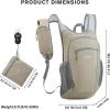 imageG4Free 15L Hiking Daypack Lightweight Travel Backpack Packable Outdoor Casual Foldable Shoulder Bag BlackBeige