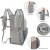 imageG4Free 15L Hiking Daypack Lightweight Travel Backpack Packable Outdoor Casual Foldable Shoulder Bag BlackGrey
