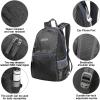 imageG4Free 20L Lightweight Packable Backpack Travel Hiking Daypack Foldable Backpack for Men WomenAblack