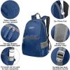 imageG4Free 20L Lightweight Packable Backpack Travel Hiking Daypack Foldable Backpack for Men WomenAmedium Blue