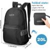 imageG4Free 20L Lightweight Packable Backpack Travel Hiking Daypack Foldable Backpack for Men WomenBlack Update