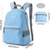 imageG4Free 20L Lightweight Packable Backpack Travel Hiking Daypack Foldable Backpack for Men WomenLight Blue