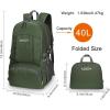 imageG4Free 40L Lightweight Packable Hiking Backpack Waterproof Travel DaypackArmy Green