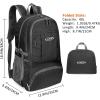 imageG4Free 40L Lightweight Packable Hiking Backpack Waterproof Travel DaypackBlack