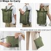 imageG4Free 40L Packable Backpack Waterproof Tote Bag Convertible Large Lightweight Hiking Backpack Travel Casual Daypack for Maen WomenBlackArmy Green