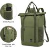 imageG4Free 40L Packable Backpack Waterproof Tote Bag Convertible Large Lightweight Hiking Backpack Travel Casual Daypack for Maen WomenBlackArmy Green