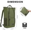 imageG4Free 40L Packable Backpack Waterproof Tote Bag Convertible Large Lightweight Hiking Backpack Travel Casual Daypack for Maen WomenBlackArmy Green