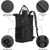 imageG4Free 40L Packable Backpack Waterproof Tote Bag Convertible Large Lightweight Hiking Backpack Travel Casual Daypack for Maen WomenBlackBlack