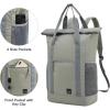 imageG4Free 40L Packable Backpack Waterproof Tote Bag Convertible Large Lightweight Hiking Backpack Travel Casual Daypack for Maen WomenBlackGrey