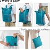 imageG4Free 40L Packable Backpack Waterproof Tote Bag Convertible Large Lightweight Hiking Backpack Travel Casual Daypack for Maen WomenBlackPeacock Blue