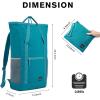 imageG4Free 40L Packable Backpack Waterproof Tote Bag Convertible Large Lightweight Hiking Backpack Travel Casual Daypack for Maen WomenBlackPeacock Blue