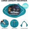 imageG4Free 40L Packable Backpack Waterproof Tote Bag Convertible Large Lightweight Hiking Backpack Travel Casual Daypack for Maen WomenBlackPeacock Blue