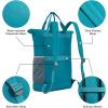 imageG4Free 40L Packable Backpack Waterproof Tote Bag Convertible Large Lightweight Hiking Backpack Travel Casual Daypack for Maen WomenBlackPeacock Blue