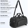 imageG4Free 45L60L 3Way Duffle Backpack Gym Bag with Wet Pocket ampamp Shoes Compartment Sports Travel Weekender Overnight Duffel BagDark GreyBlack