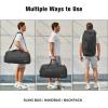 imageG4Free 45L60L 3Way Duffle Backpack Gym Bag with Wet Pocket ampamp Shoes Compartment Sports Travel Weekender Overnight Duffel BagDark GreyBlack