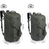 imageG4Free 45L60L 3Way Duffle Backpack Gym Bag with Wet Pocket ampamp Shoes Compartment Sports Travel Weekender Overnight Duffel BagGrey