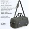 imageG4Free 45L60L 3Way Duffle Backpack Gym Bag with Wet Pocket ampamp Shoes Compartment Sports Travel Weekender Overnight Duffel BagGrey