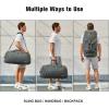 imageG4Free 45L60L 3Way Duffle Backpack Gym Bag with Wet Pocket ampamp Shoes Compartment Sports Travel Weekender Overnight Duffel BagGrey