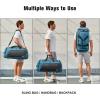 imageG4Free 45L60L 3Way Duffle Backpack Gym Bag with Wet Pocket ampamp Shoes Compartment Sports Travel Weekender Overnight Duffel BagPeacock Blue