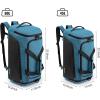 imageG4Free 45L60L 3Way Duffle Backpack Gym Bag with Wet Pocket ampamp Shoes Compartment Sports Travel Weekender Overnight Duffel BagPeacock Blue