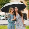 imageG4Free 46 Inch UPF 50 UV Protection Large Travel Umbrella with Wooden Handle 12 Fibreglass Ribs Super Windproof Sun Blocking Folding Umbrella Auto Open CloseBlack