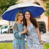 imageG4Free 46 Inch UPF 50 UV Protection Large Travel Umbrella with Wooden Handle 12 Fibreglass Ribs Super Windproof Sun Blocking Folding Umbrella Auto Open CloseBlue