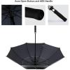 imageG4Free 47546268 Inch UV Protection Golf Umbrella Auto Open Vented Double Canopy Oversize Extra Large Windproof Sun Rain UmbrellasBlackSilver