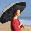 imageG4Free 47546268 Inch UV Protection Golf Umbrella Auto Open Vented Double Canopy Oversize Extra Large Windproof Sun Rain UmbrellasBlackSilver